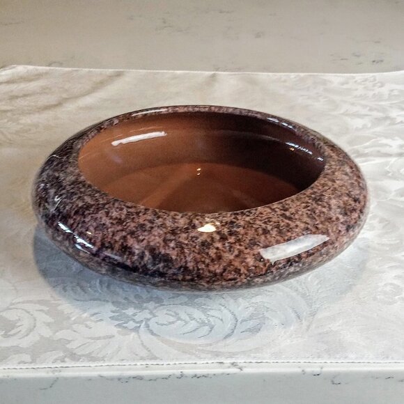 Haeger Pottery Brown Ming Saucer Ceramic Planter - Picture 1 of 5